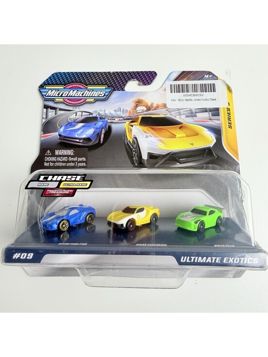 Micro Machines Other - Micro Machines #09 Ultimate Exotics Chase Treasure 3 Car Pack Rare Sealed S3 NEW